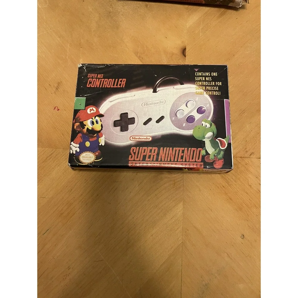 Official SUPER NINTENDO SNES Controller ORIGINAL AUTHENTIC WITH BOX Tested